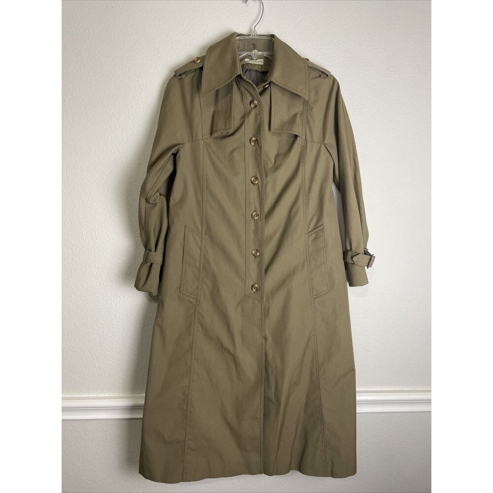 domino ny, vintage trench coat, made in poland, brown, Size 7